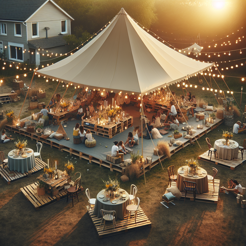 budget decor backyard tent party