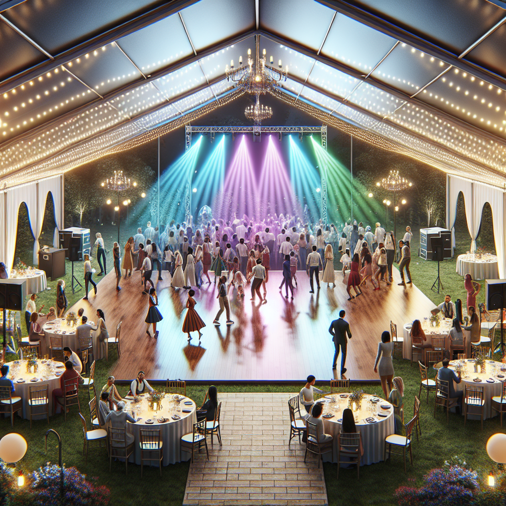 dance floor tent event