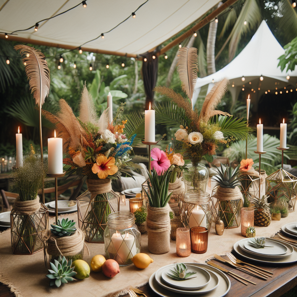 DIY backyard tent centerpiece ideas