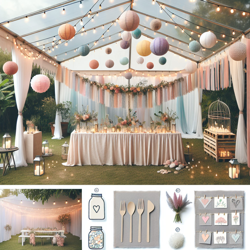 DIY tent decorations backyard event