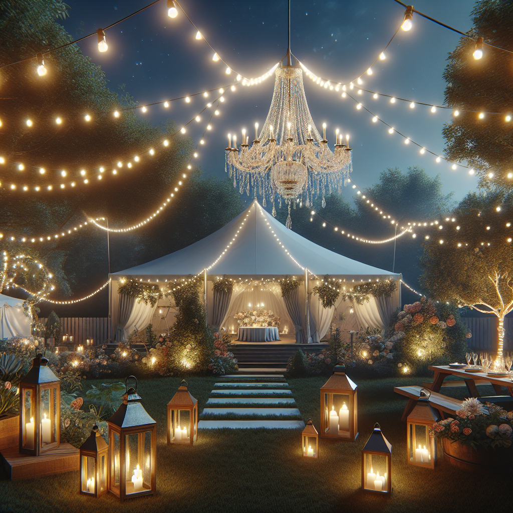 ambiance backyard tent lighting