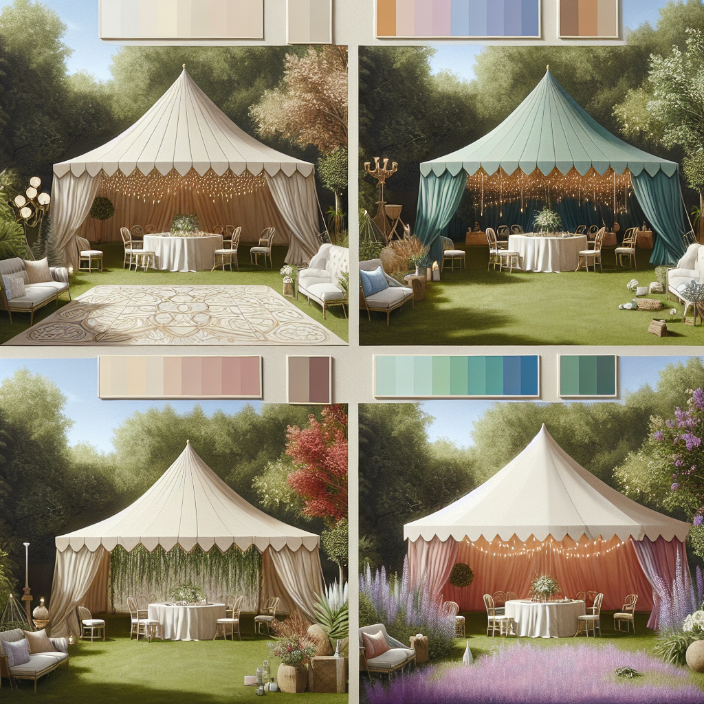 backyard tent color schemes