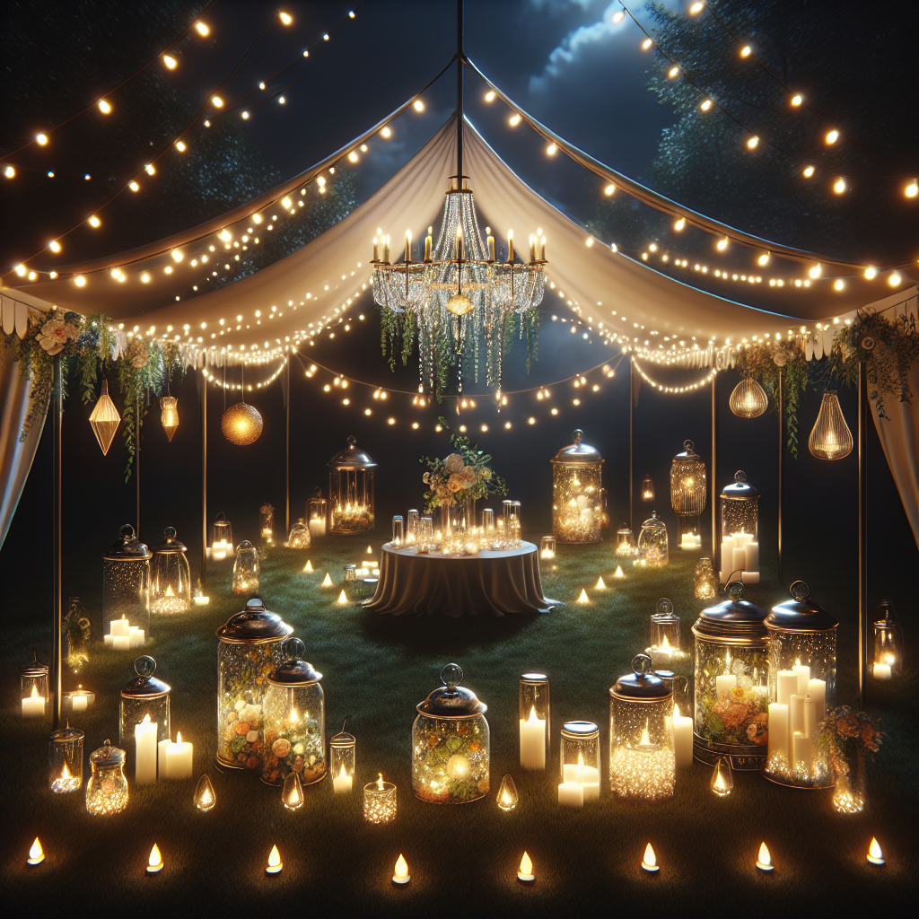 backyard tent lighting ideas