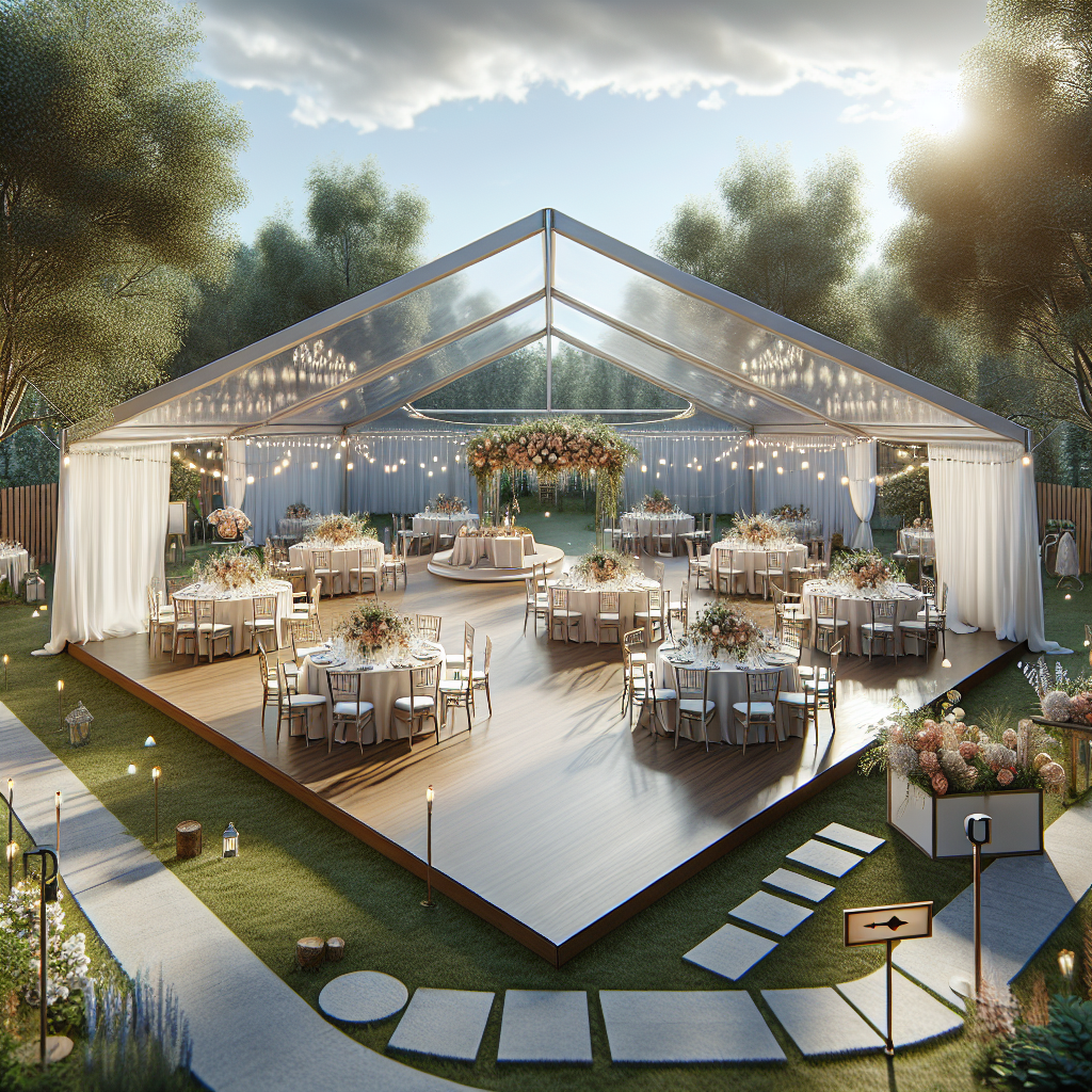 renting tent backyard wedding